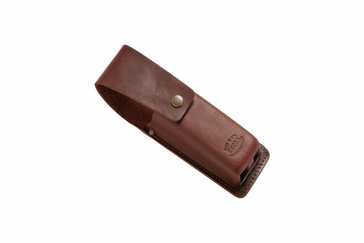 C520A Button Snap Closure Tester Case, 2 in L x 3 in W x 12.2 in D, Leather