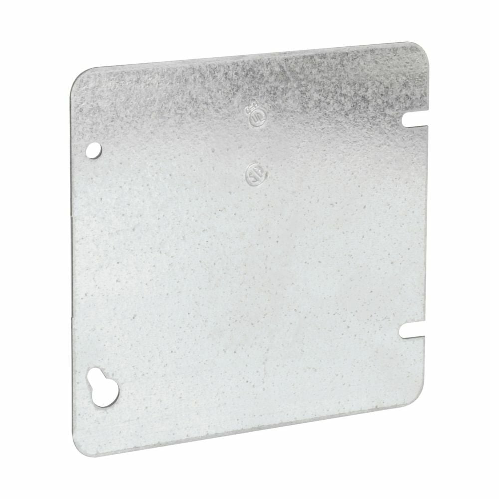 TP568 Thepitt Blank Cover, 4-11/16 in L x 4-11/16 in W, Blank/Flat Cover, Steel
