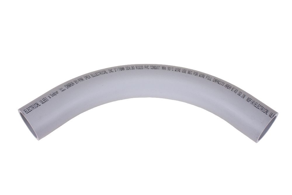 068699 Scepter Spigot Standard Radius Conduit Elbow, 5 in Trade, 90 deg, PVC