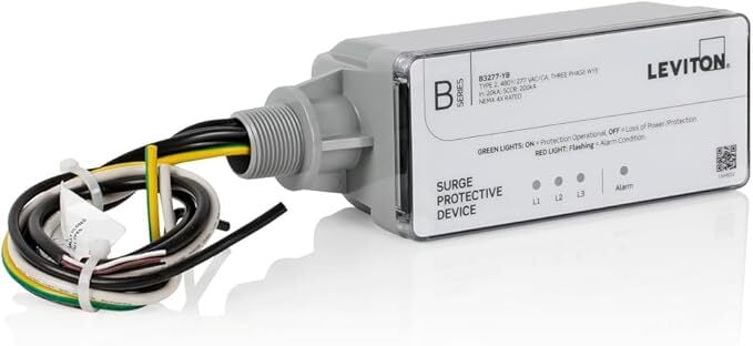 B3277-YB B Series Type 2 Surge Protective Device, Electrical Ratings: 480Y/277 V AC, 50/60 Hz, 3 Phase, 12 AWG Wire