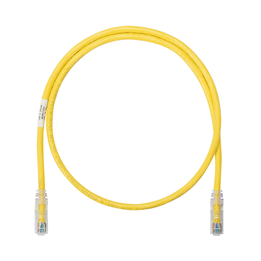 NK6PC7YLY NetKey U/UTP Patch Cord, Cat 6, 24 AWG Copper Conductor, Modular Plug Connector, 7 ft L Cord