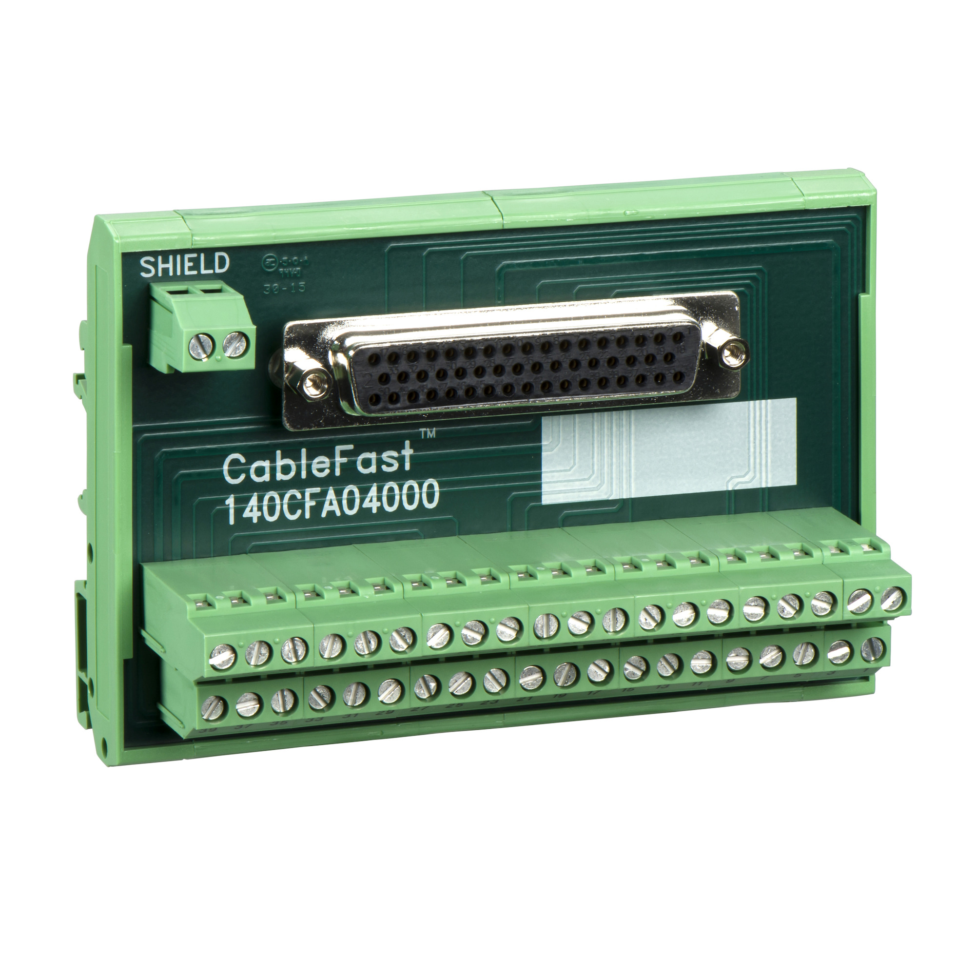 140CFA04000 Modicon Quantum Universal PLC Terminal Block With Fuse, 32 Terminals, Captive Screw Wire Clamp, For Use With Modicon Quantum Automation Platform