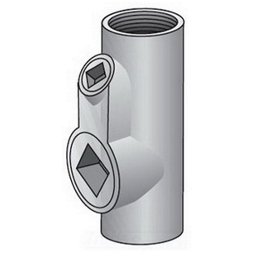 EYA-200 Type EYA Vertical/Horizontal Sealing Fitting, 2 in, For Use With IMC/Threaded Rigid Conduit, Malleable Iron, Zinc Electroplated