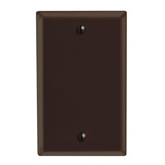 85014 Standard Size Blank Wall Plate, 1 Gangs, 2-3/4 in W x 4-1/2 in H, Thermoset Plastic, Brown