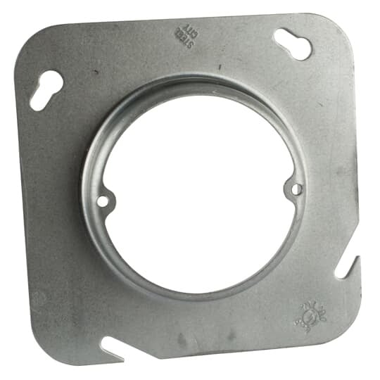 72-C-3-3/4 Steel City Outlet Box Cover, 4-11/16 in L x 4-11/16 in W, Blank Cover, Steel