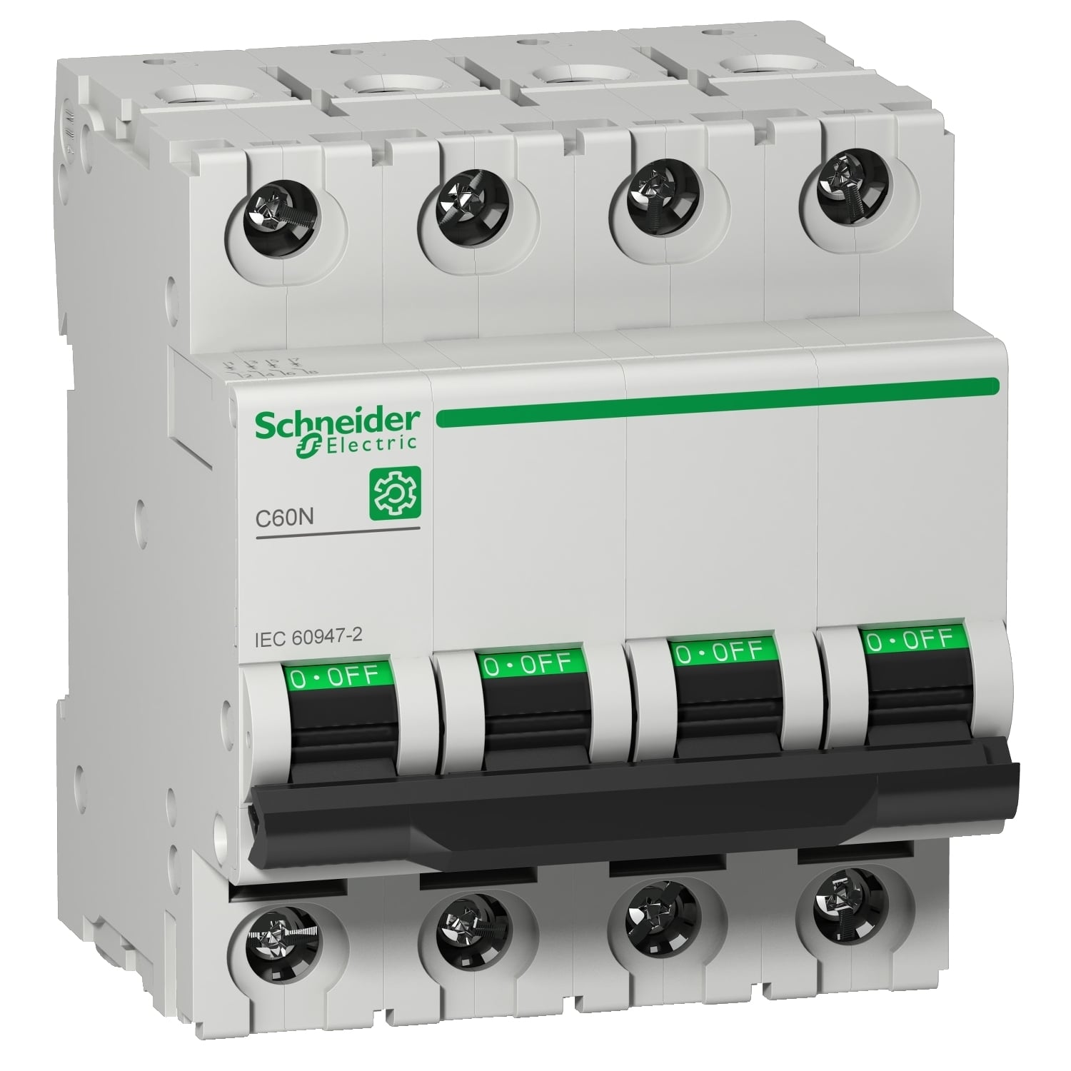 M9F11440 C60N Miniature Circuit Breaker, 240/415 V AC, 40 A, 10 kA Interrupt, 4 Poles, Thermal Magnetic Trip