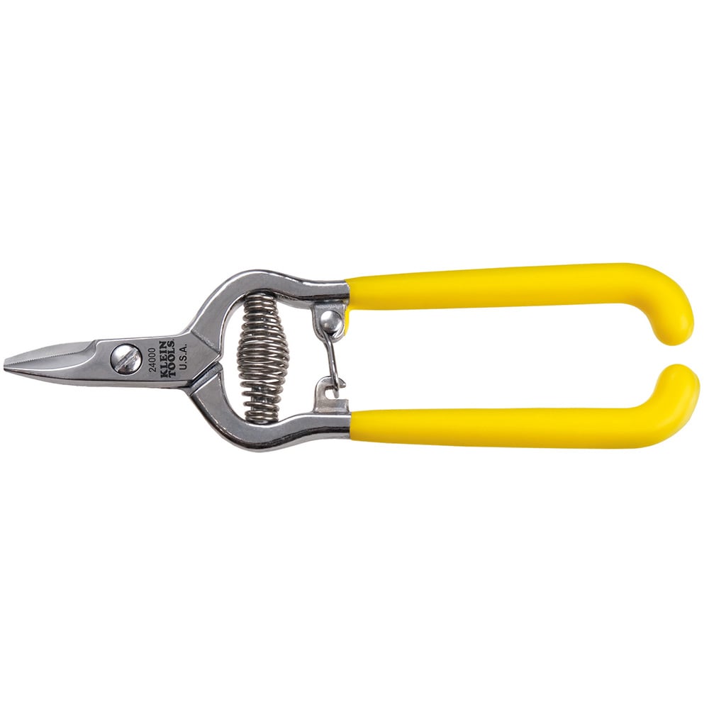 24000 High Leverage Utility Snip, Blunt Tip, 5/8 in L of Cut, Right Snip, Steel Blade, Plastic Handle, Cushioned Grip