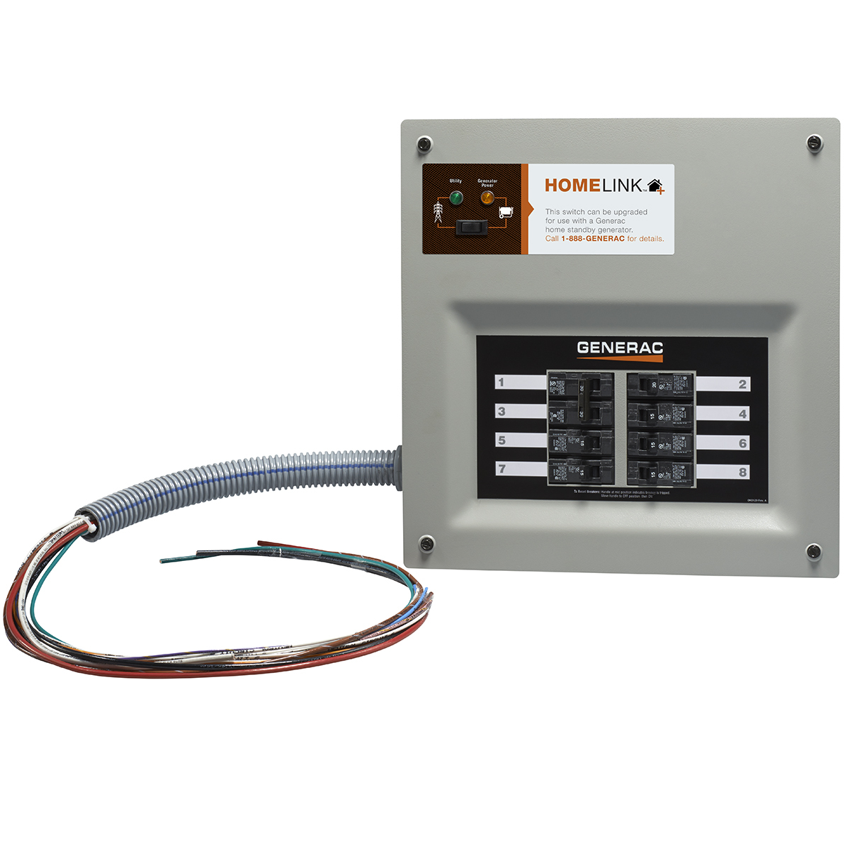 6852 HomeLink Upgradeable 30 Amp Manual Transfer Switch