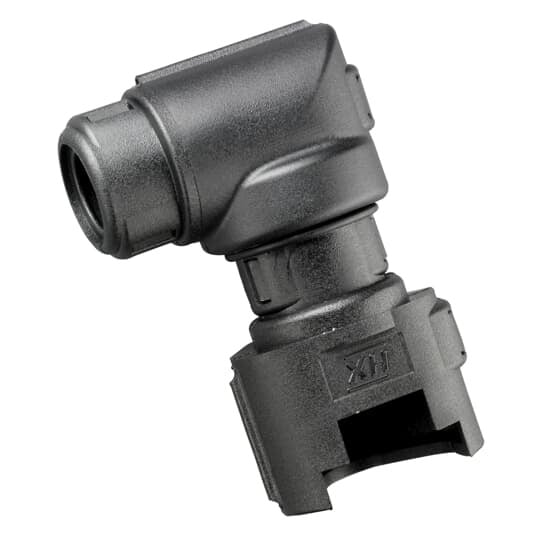CI08-90-DT2 Harnessflex DT Series 2-Way Deutsch DT Connector Hinged Swivel Conduit Elbow With 360 deg Swivel, NC08 x NW7.5 Trade, 90 deg, Nylon/Polyamide