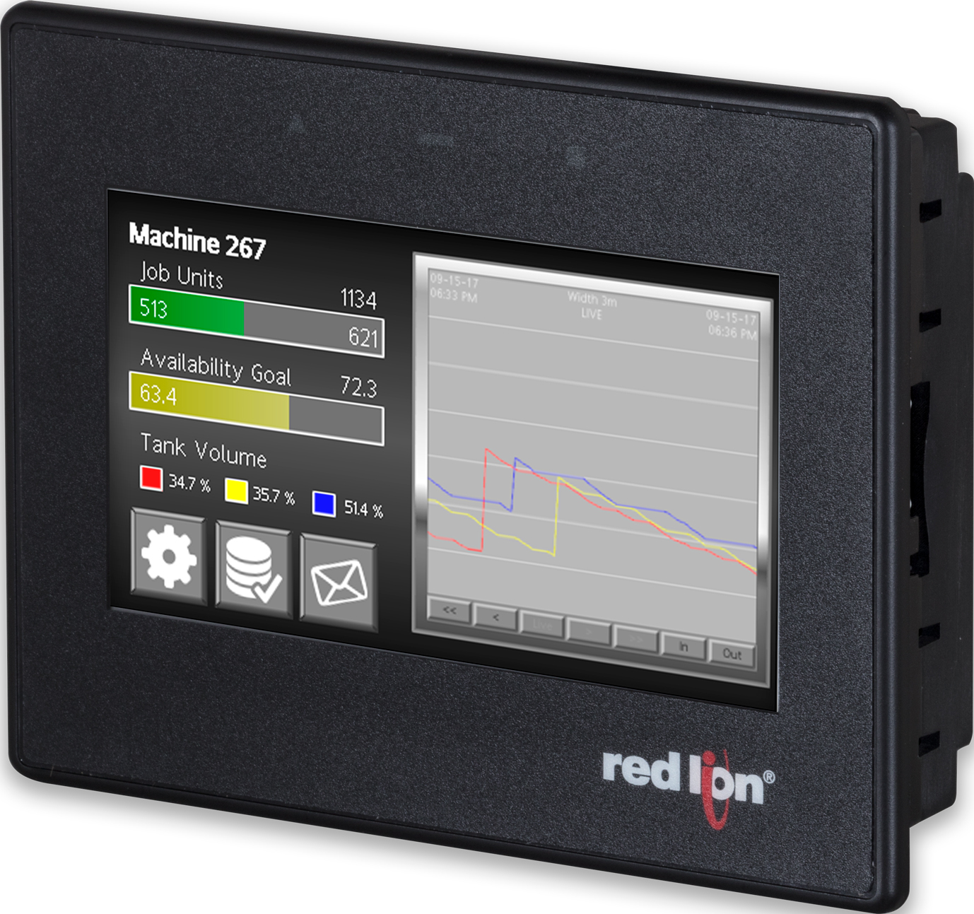 CR30000400000310 Widescreen HMI Operator Panel With Data Logging and Web Server, 10 to 30 V DC, 12 to 13 W, 4.3 in TFT LCD Display, (1) 10/100 Ethernet Port, (2) RS-232 Serial Port, (1) RS-485 Serial Port and (1) USB Device Port for Upload/Download