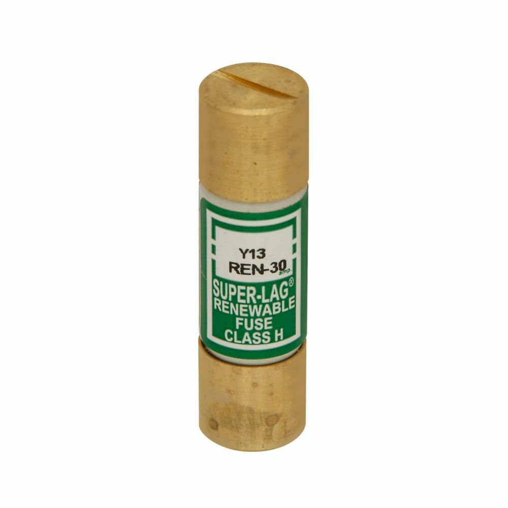 REN-6 Super-Lag Non-Current Limiting Non-Indicating Time Lag Renewable Fuse, 6 A, 250 V AC, 10 kAIC Interrupt, Class: H, Cartridge Body