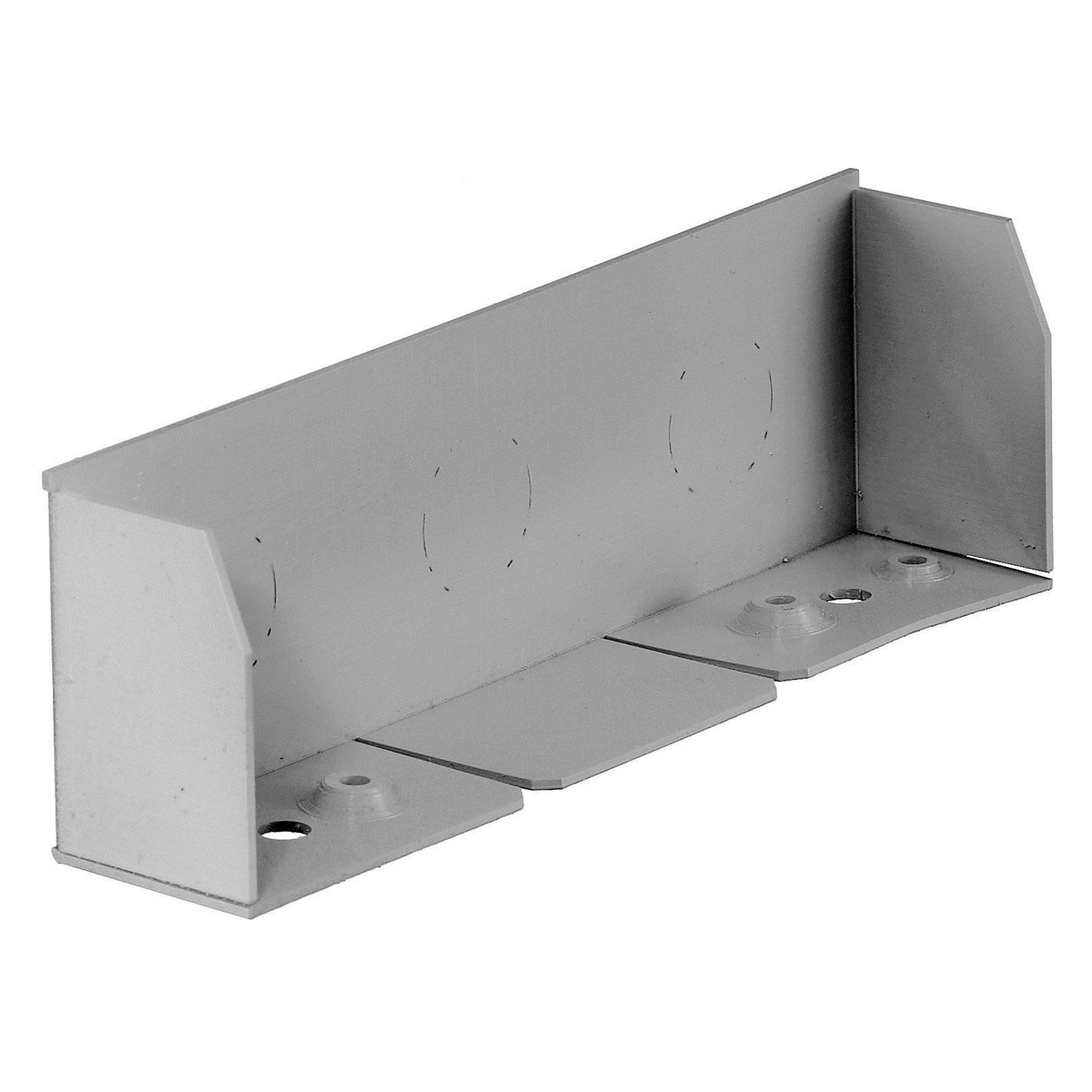 HBL6710BGY Standard End Cap With 1/2 in NPT Knockout, For Use With HBL6750 Series Metal Raceway, Rolled Steel, Gray