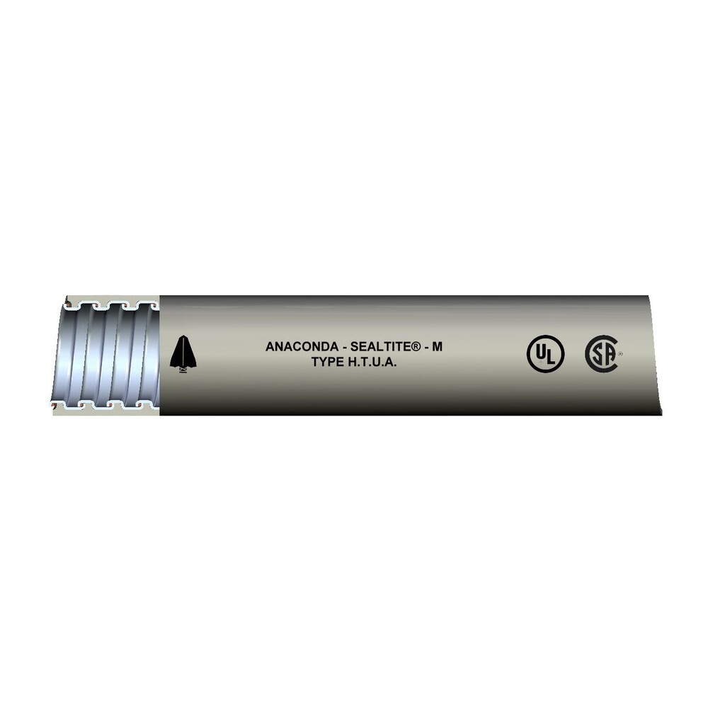 Type UA Liquid Tight Flexible PVC-Coated Galvanized Steel Conduit, 3/4 inch, HTUA Black, 100 ft carton