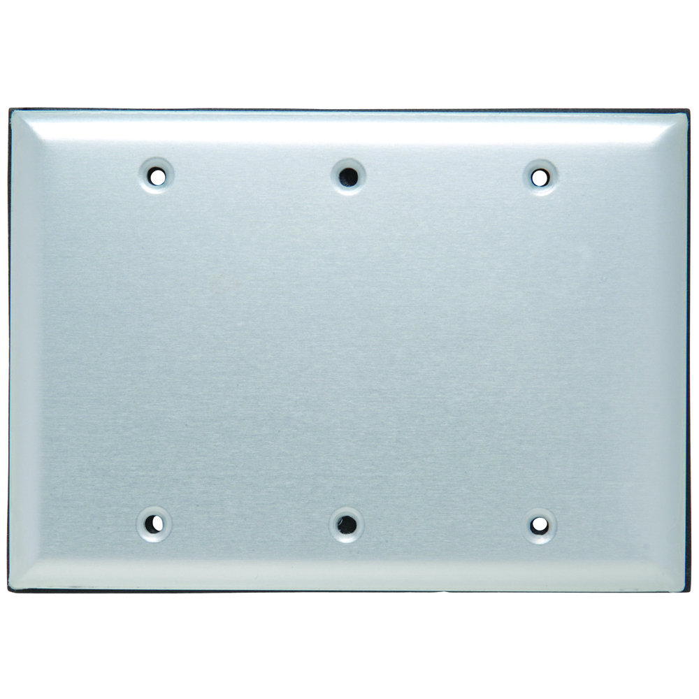 WPB3 3 Gang Blank Aluminum Cover Gasket and Screws