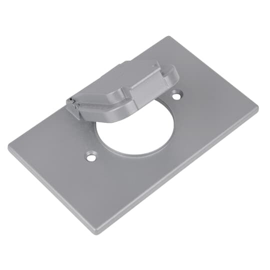 CCS Red Dot Dry-Tite Weatherproof Receptacle Cover, 1.485 in Dia, 4-9/16 in L x 2-13/16 in W, Die Cast Aluminum