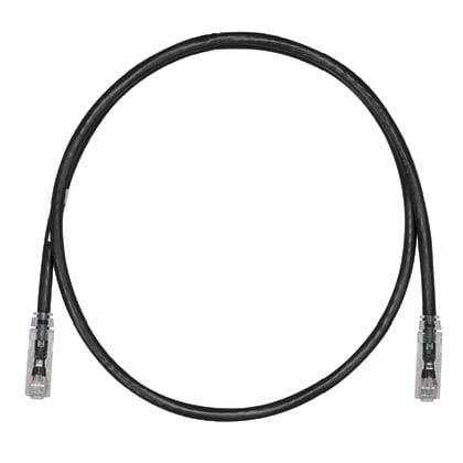 UTPSP14BLY PanNet TX6 PLUS Patch Cord, Cat 6/Class E, 24 AWG U/UTP Copper Conductor, Modular Plug Connector, 14 ft L Cord, Black