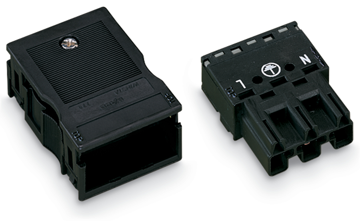 770-113 Operating Tool Plug with Strain Relief Housing, 3 Positions, 0.394 in, Polyamide (PA66)