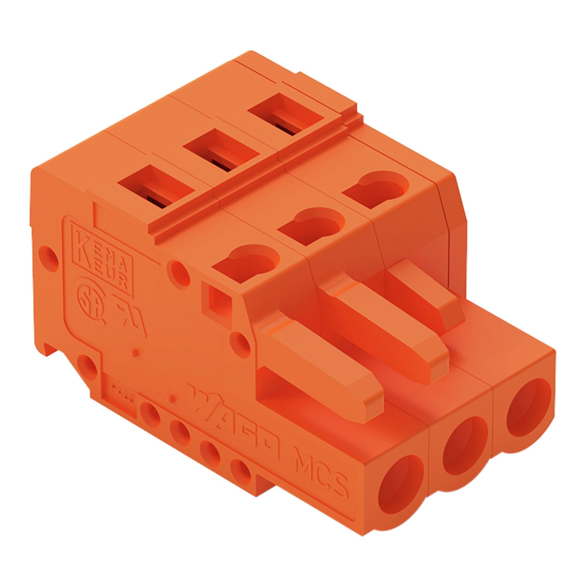 231-303/026-000 Operating Tool 1-Conductor Female Connector, 630 V, 16 A, 28 to 12 AWG Wire, 3 Poles