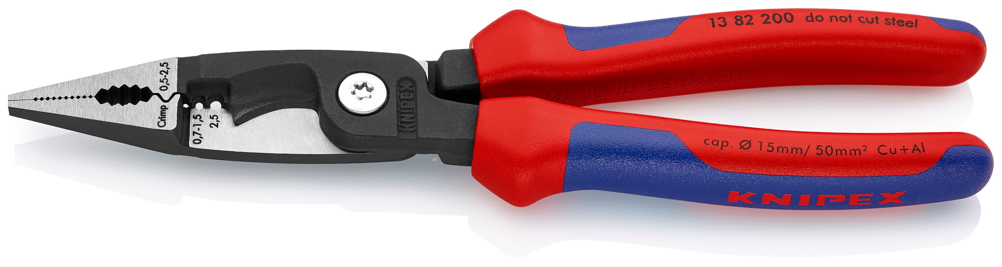6-in-1 Electrical Installation Pliers-Metric Wire, 8 in., Multi-Component