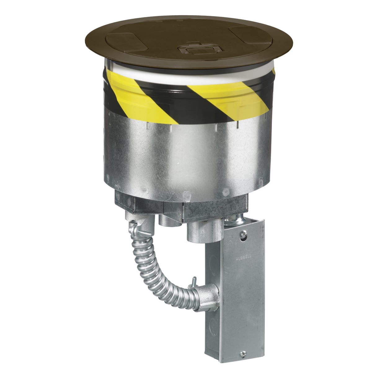 S1R8PT1BRZ Flush Recessed Standard Sized Poke-Through Kit, 8 in Hole, 9-1/2 in Dia Cover, 1000 lb Capacity, Assorted Materials