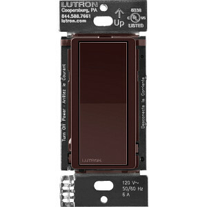 DVRF-AS-BR Claro Smart Accessory Switch for Diva Smart Dimmer Switch/Claro Smart Switch, Multi-Location On/Off, Brown