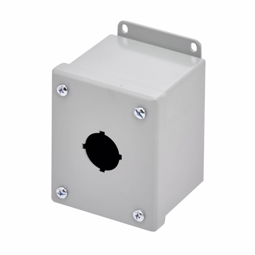 PB1-4XS PB Series Pushbutton Enclosure With Captive Screw, 4 in L x 3-1/4 in W x 3 in D, 1 Outlets, NEMA 4X/12/13/IP65 NEMA Rating, 304 Stainless Steel