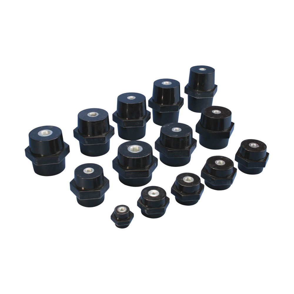 ISO1-14-38 ERI4 ISO/Imperial Thread Low Voltage Insulator, 1.5 kV AC, Polyester/Steel