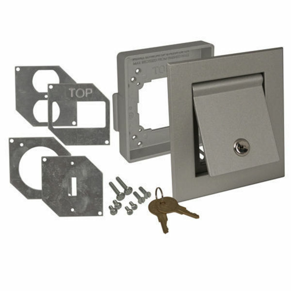 4600RAC Heavy Duty Weatherproof Cover, 7 in L x 1-3/4 in W, Blank/Flat Cover, Die Cast Aluminum
