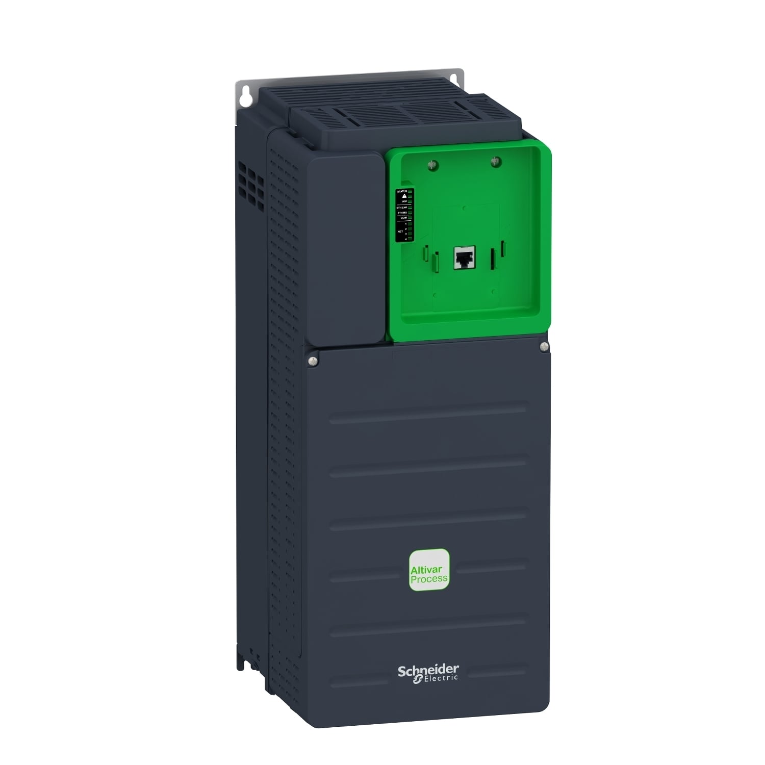 ATV630D18N4ZU ATV600 3-Phase Standard Variable Speed Drive, 380 to 480 V, 33.4, 28.9, 27.7, 24.4 A, 25 hp Normal Duty/20 hp Heavy Duty, 7.67 in W x 8.87 in D