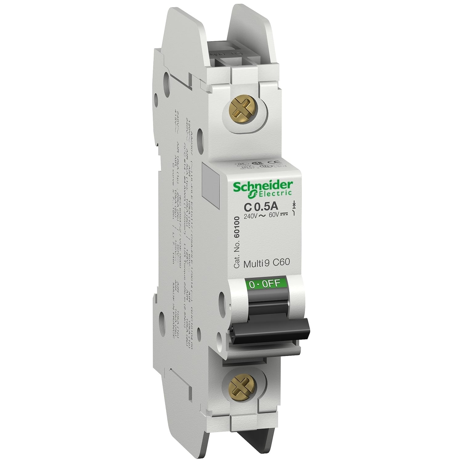 Multi9 - C60 UL489 - MCB - 1P - 2 A - D Curve - 120 V - 10 kA - tunnel term