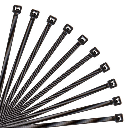 GRP-18500 Cable Tie, 18 in L, 50 lb Load, Nylon 6/6, UV Black