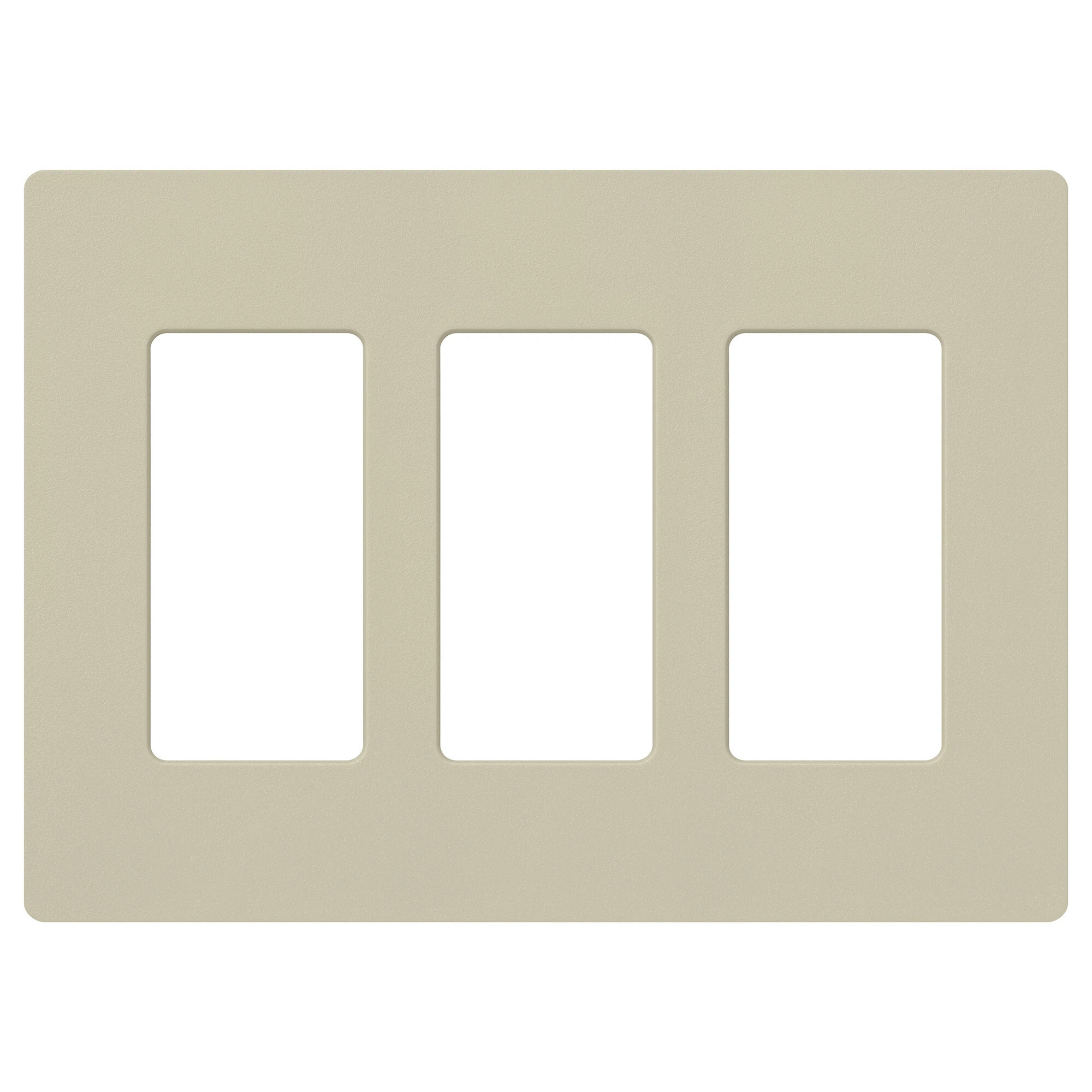 SC-3-CY Claro Wall Plate for Decorator-Style Dimmers, Switches, and Outlets, 3 Gang, Satin, Clay