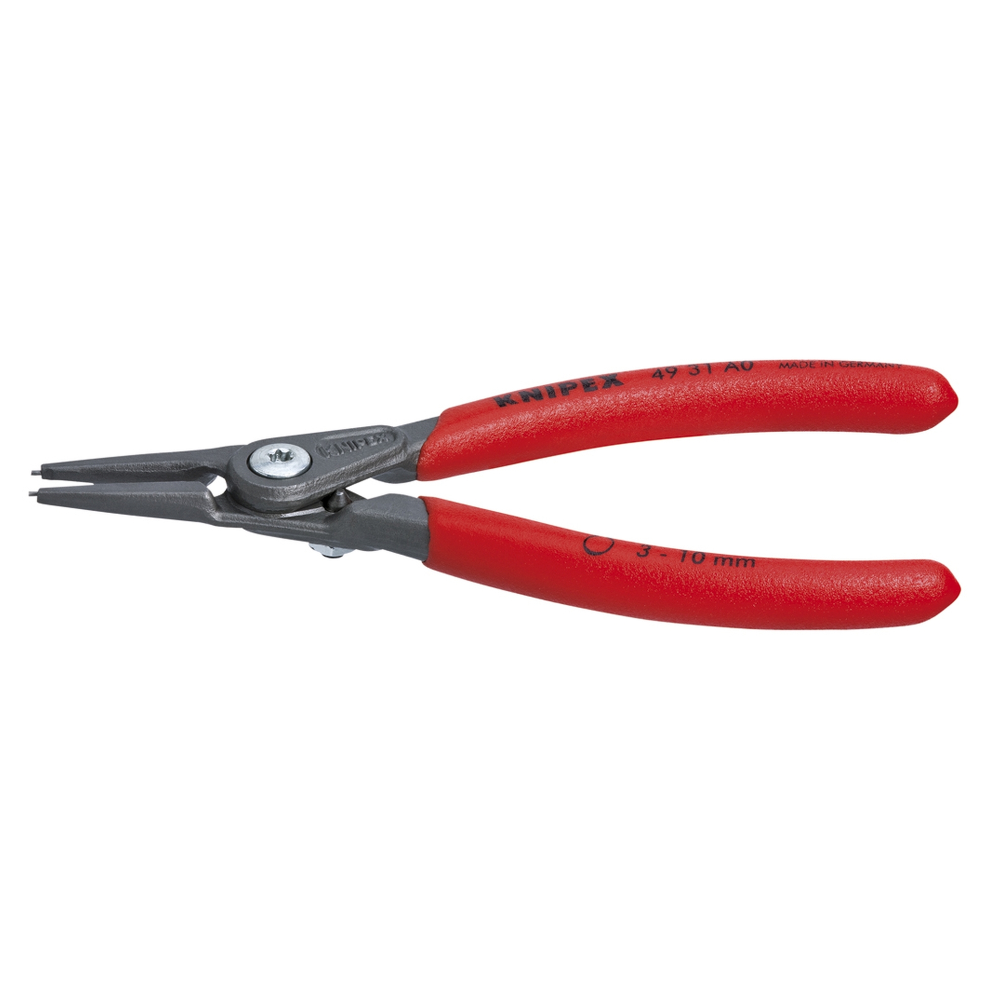 External Precision Snap Ring Pliers-Limiter, 5 1/2 in., Non-slip plastic, 1/32 in. Tips