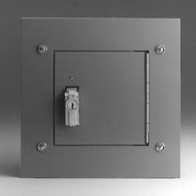 utility enclosures, 24" height, 6" length, 12" width, NEMA 1, Hinged cover, TCF cabinet, Flush mounted, Medium single door, Thru holes, Carbon steel