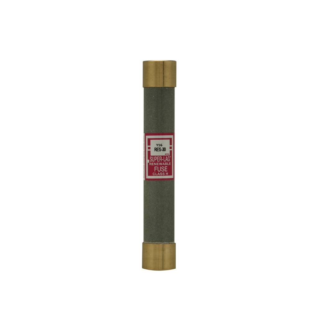 RES-30 Super-Lag Non-Current Limiting Non-Indicating Non-Time Delay Non-Rejection Renewable Fuse, 30 A, 600 V AC, 10 kAIC Interrupt, Class: H, Cylindrical Body