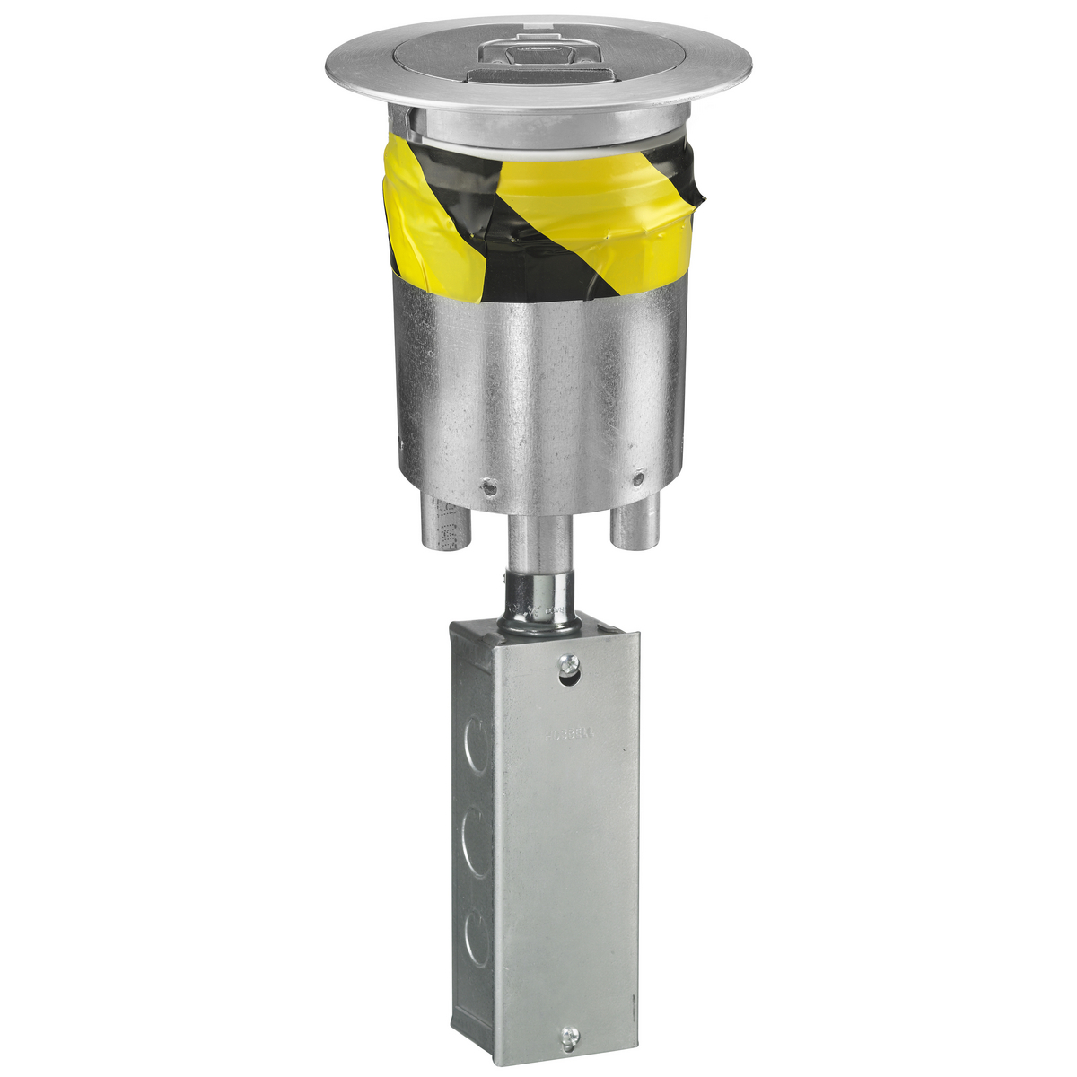 S1R4PTALU 1-Piece Recessed Standard Poke-Through Floor Fitting, 4 in Hole, 23.5 cu-in Capacity, Assorted Materials