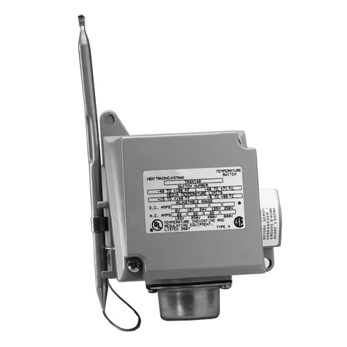 T4XA Ambient Sensing Double Throw Thermostat, 5.6 in H x 4.9 in W x 3 in D Outside, 22 A, 1 Pole