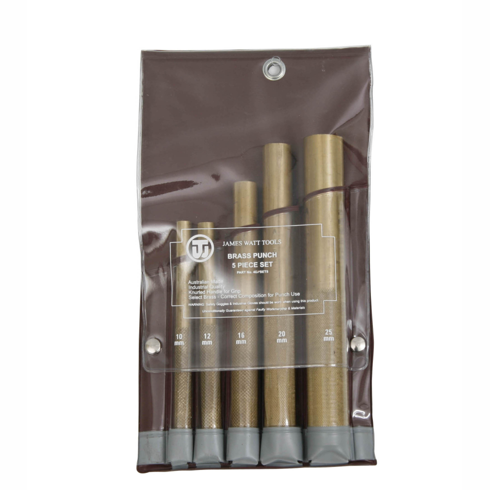 4BPSET5 Hand Punch Set, 3/8 to 1 in Chisel, 5, 5 Pieces