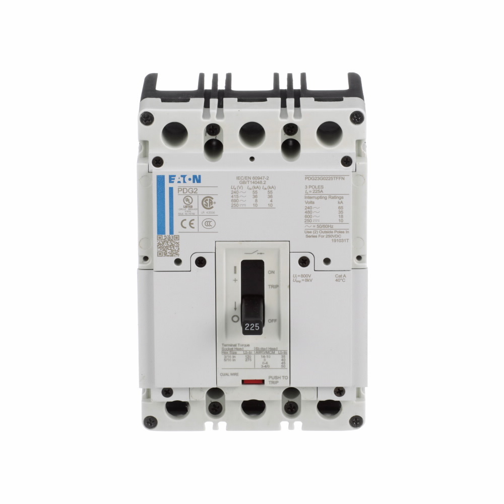PDG23F0020TFFJ PDG2 PD2 Global Ratings, 600 V AC, 20 A, 25 kA interrupt, 3 poles, T-M Fxd-Fxd TU trip