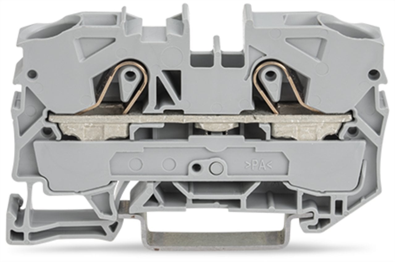 2010-1201 2010 Feed-Thru Terminal Block, 800 V AC, 57 A, 14 AWG Wire, DIN Rail Mount