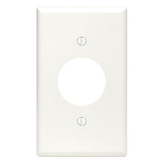 88004 Standard Size Traditional Wall Plate, 1 Gangs, 2-3/4 in W x 4-1/2 in H, Thermoset, White