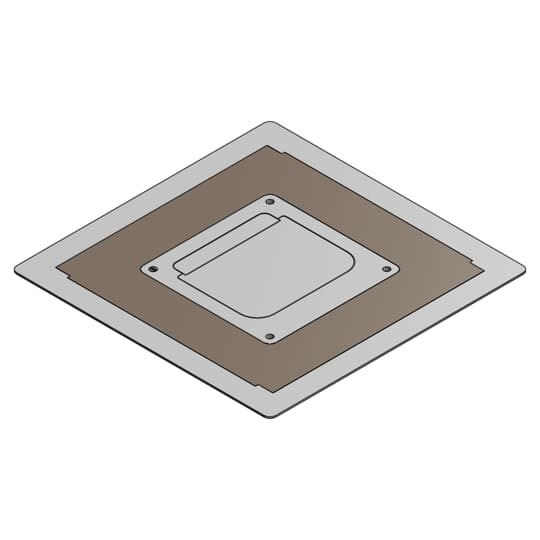 668-CST-BRN Steel City Floor Box Cover, 11.63 in L x 11.63 in W, Die Cast Zinc