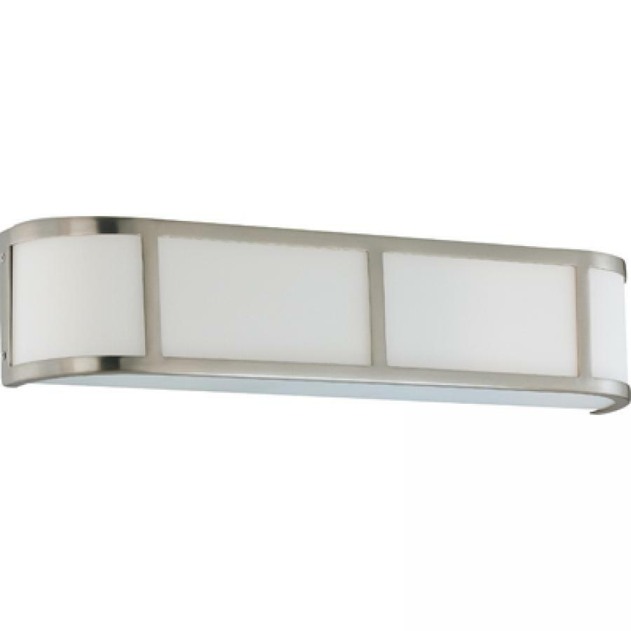 60-2873 Nuvo Odeon Transitional Light Sconce Fixture, (3) A19 Lamp, 120 V AC, Brushed Nickel Housing