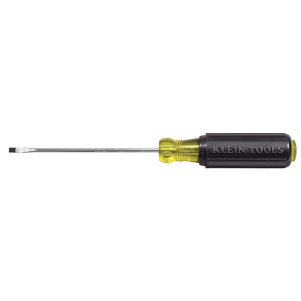 607-3 Cushion-Grip Miniature Screwdriver, 3/32 in Cabinet Point, Steel Shank, 5-3/4 in OAL, Rubber Handle, Polished Chrome, ANSI/ASME Specified