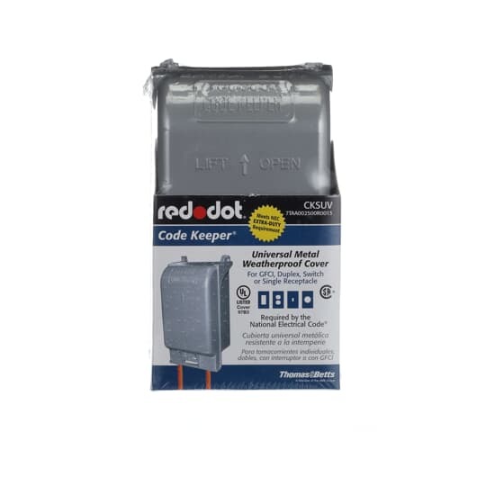 CKSUV Red Dot Code Keeper Shallow Universal Weatherproof While-In-Use Cover, 2-1/4 in D, Die Cast Aluminum