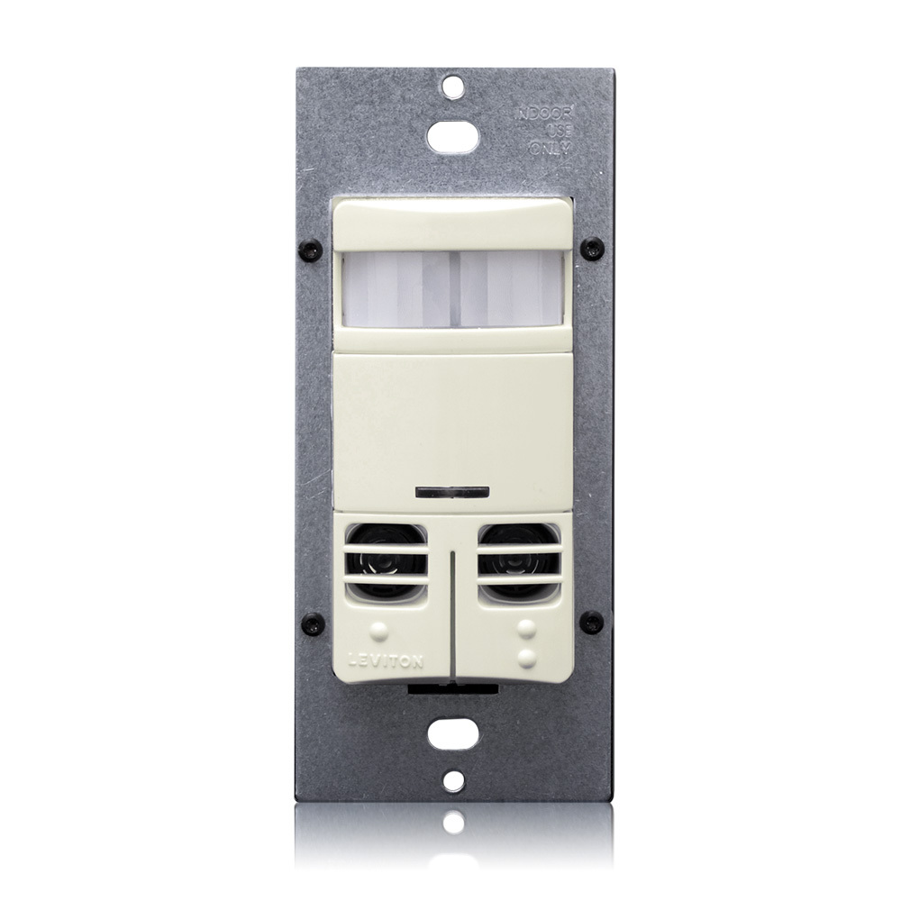 OSSMD-GDT 1-Pole Dual Relay Field Configurable Self Adjusting Occupancy Sensor, 120/230/277 V AC, Multi-Technology/PIR/Ultrasonic Sensor, 2400 sq-ft Coverage, 180 deg Viewing