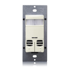 Dual-Relay, No Neutral, Multi-Technology Wall Switch Sensor, 2400 sq. ft. Major Motion Coverage, 400 sq. ft. Minor Motion Coverage, Light Almond