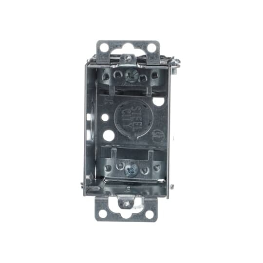 LXOW-25 Steel City Gangable Switch Box, Steel, 12.5 cu-in Capacity, 1 Gangs, 1 Outlets, 4 Knockouts