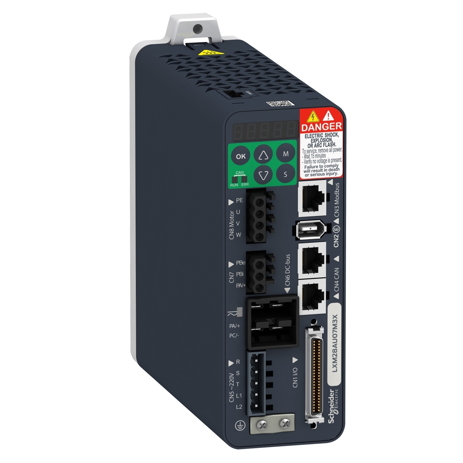 LXM28AU07M3X Lexium Servo Drive, 200/230 V, 4.5 A, 50/60 Hz, 750 W, 2000 rpm
