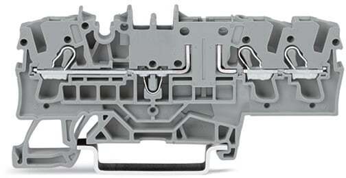 2002-1761 Operating Tool Conductor Terminal Block, 400 V, 16 A, 22 to 12 AWG Wire, 2 Poles, DIN Rail Mount